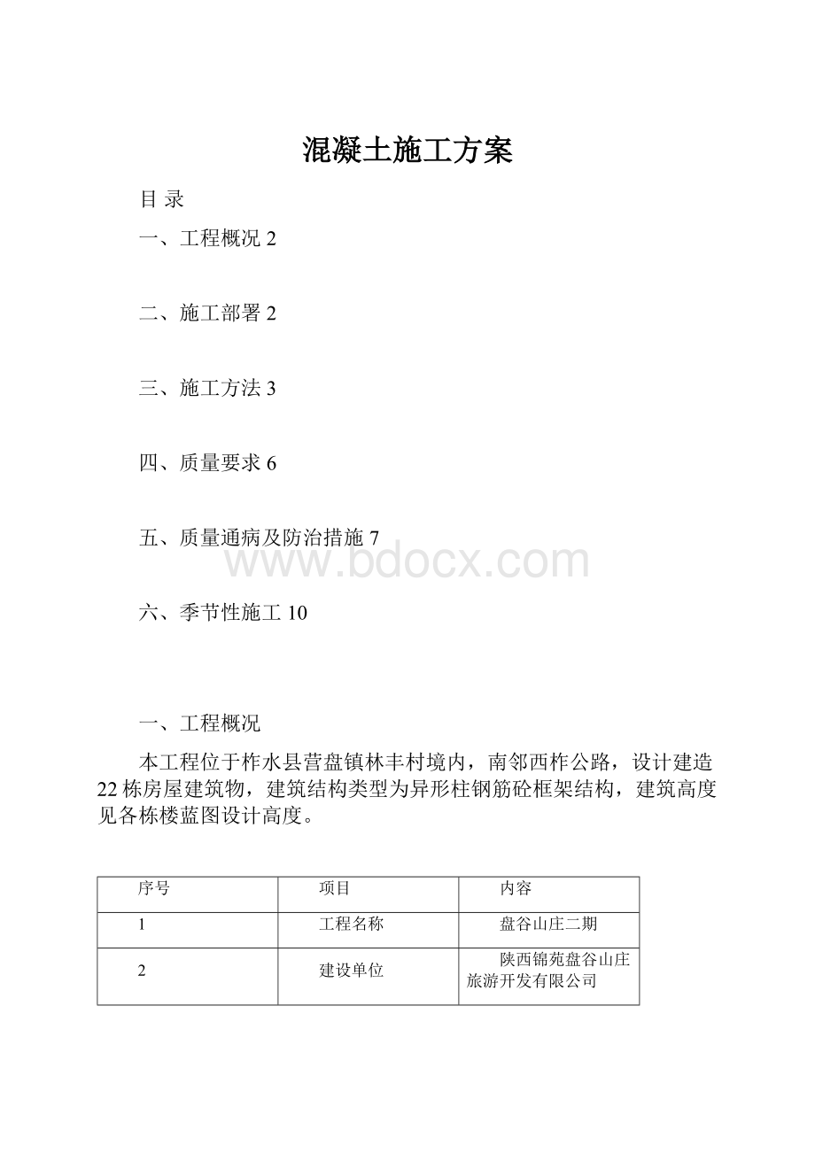 混凝土施工方案.docx_第1页