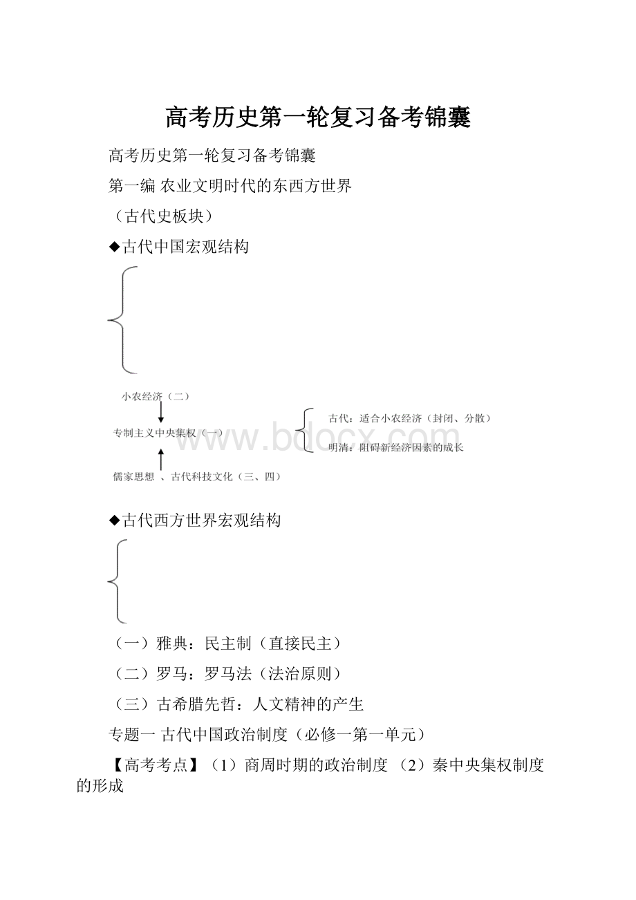 高考历史第一轮复习备考锦囊.docx