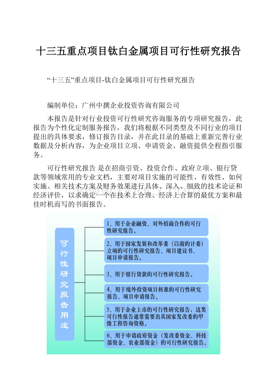 十三五重点项目钛白金属项目可行性研究报告.docx