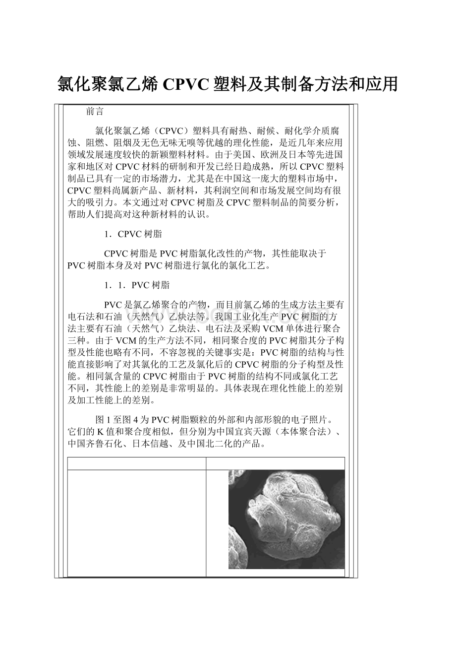 氯化聚氯乙烯CPVC塑料及其制备方法和应用.docx