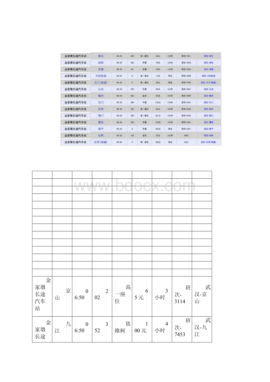 武汉金家墩长途汽车站时刻表.docx_第3页