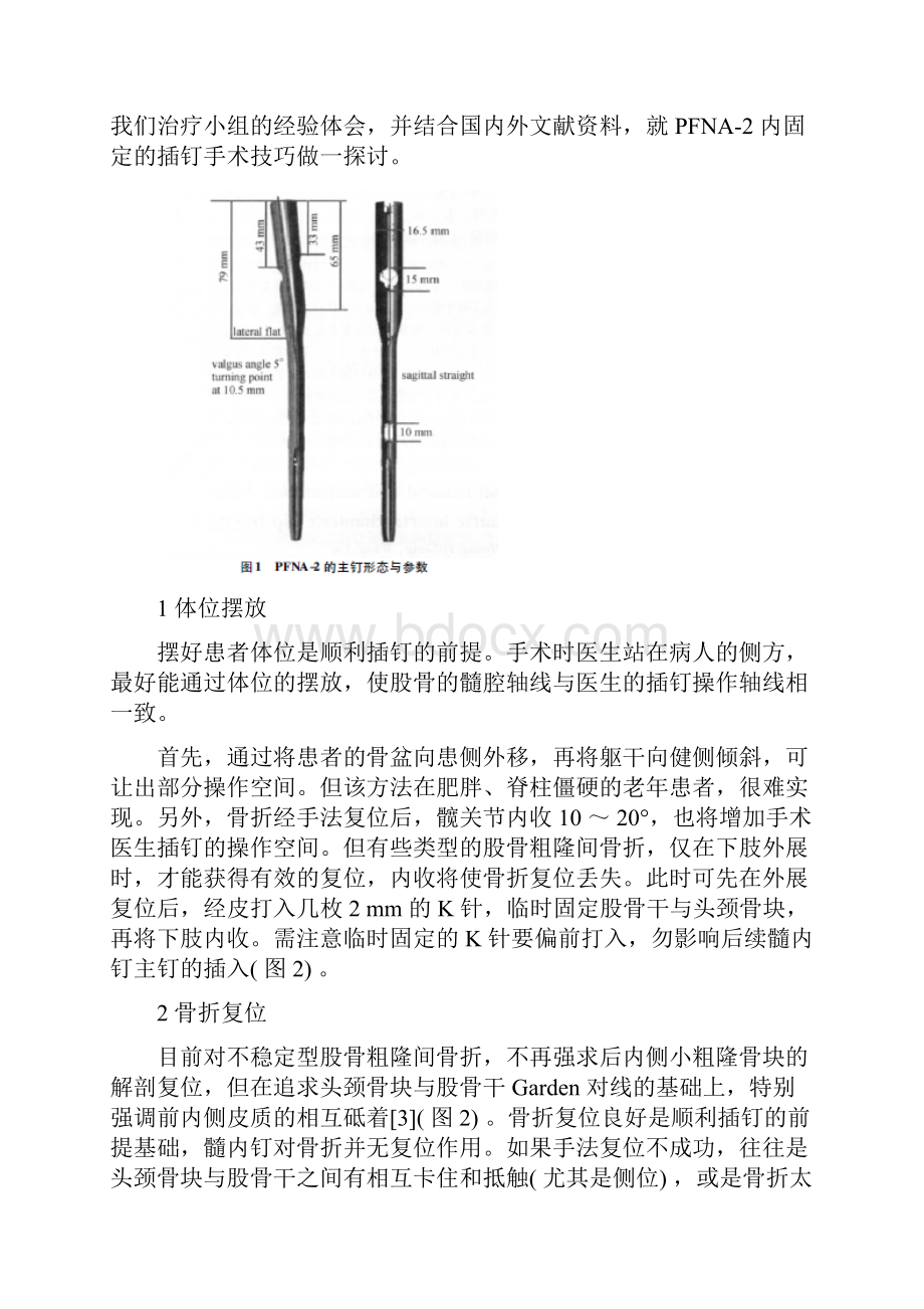 老年股骨粗隆间骨折PFNAⅡ插钉内固定的手术技巧.docx_第2页