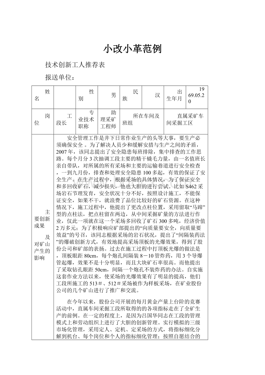 小改小革范例.docx