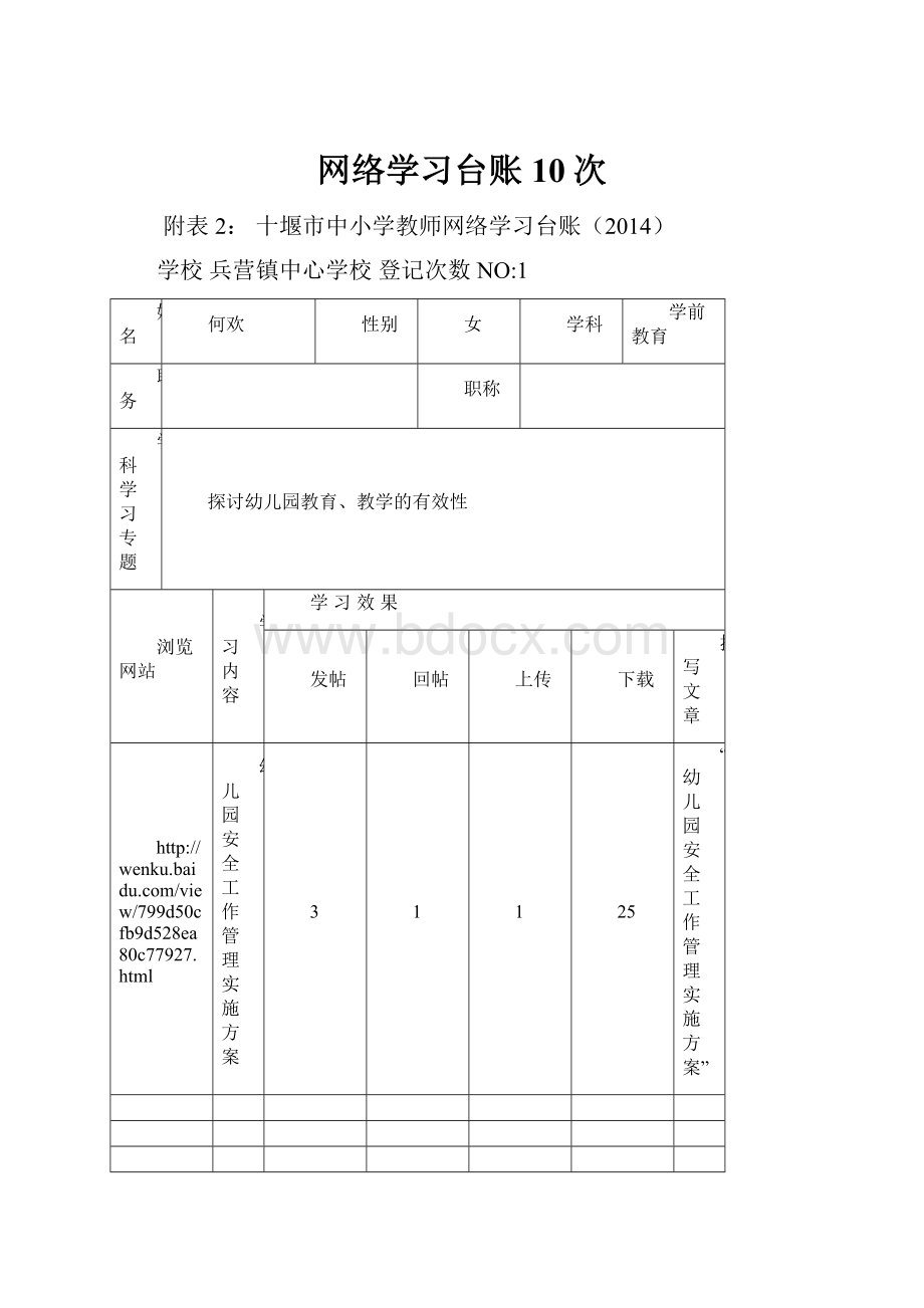 网络学习台账10次.docx