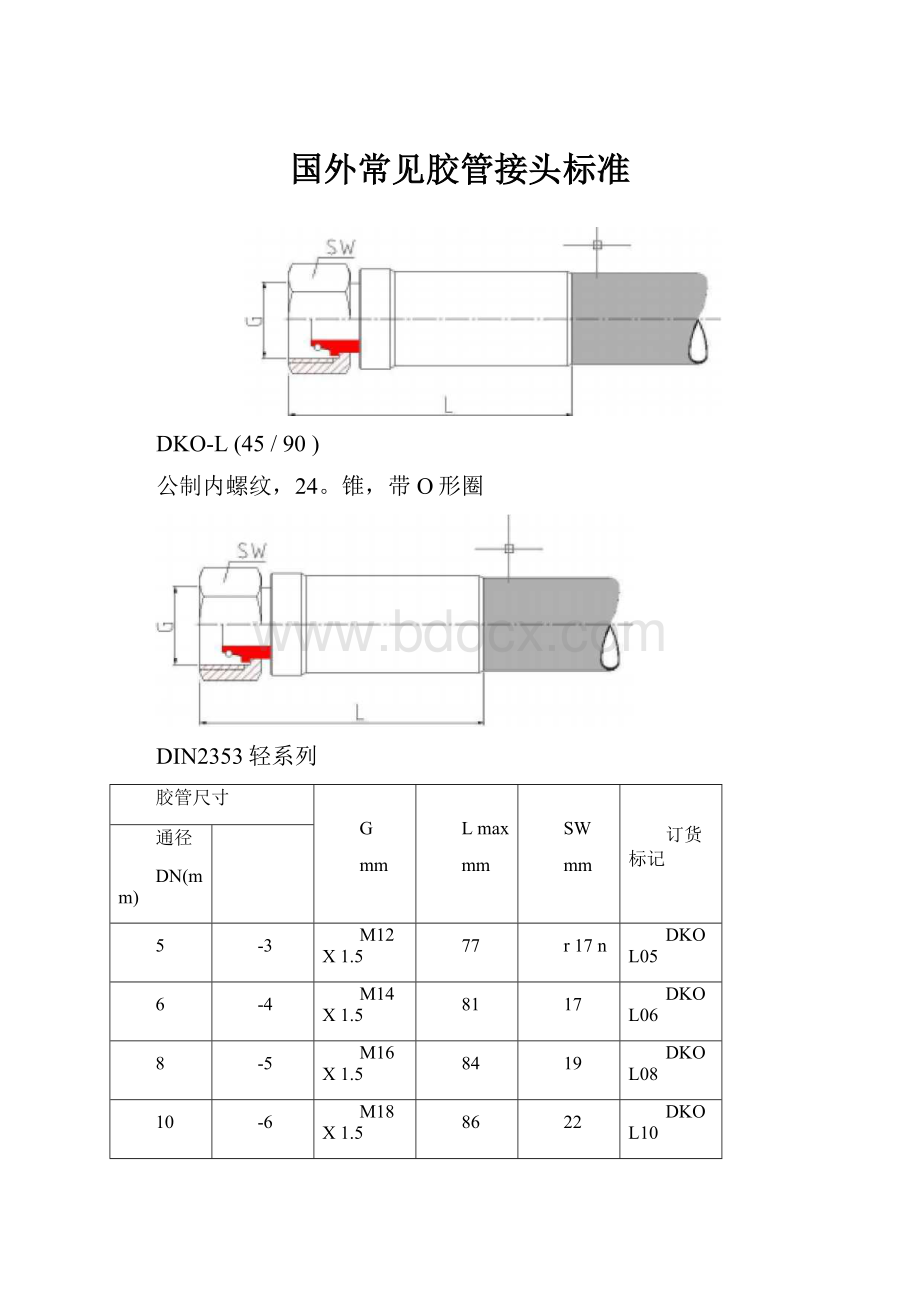 国外常见胶管接头标准.docx