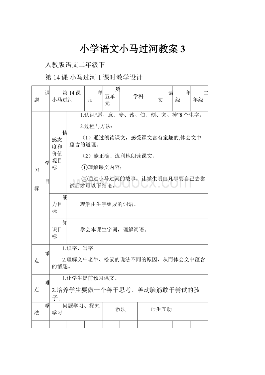 小学语文小马过河教案3.docx