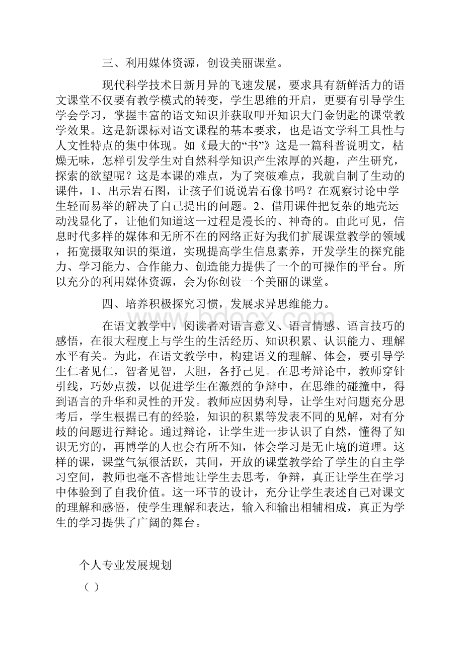 教师专业发展计划总结.docx_第2页