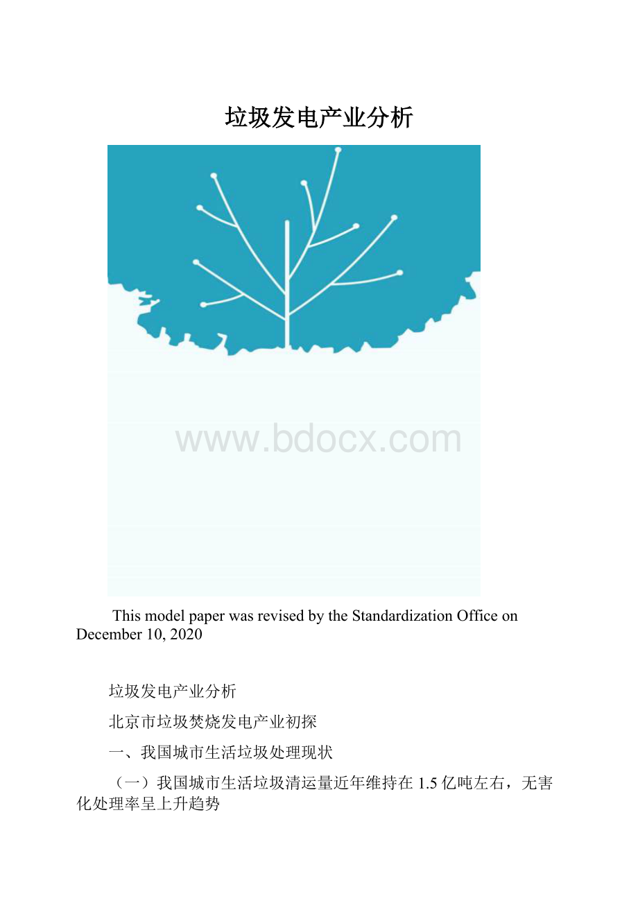 垃圾发电产业分析.docx