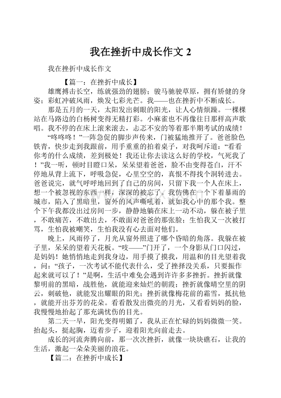 我在挫折中成长作文2.docx