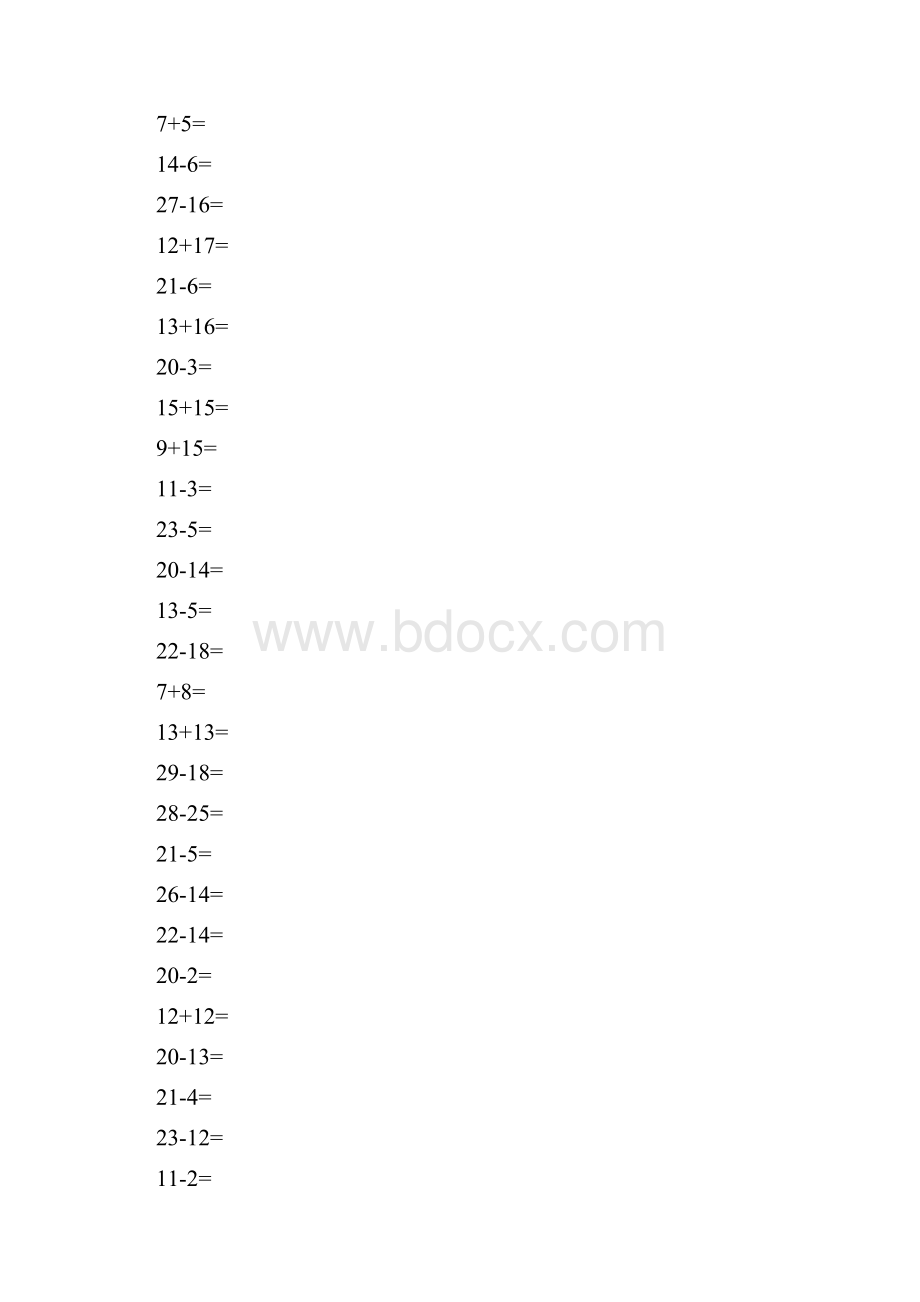 一年级数学下册30以内加减法口算题.docx_第2页