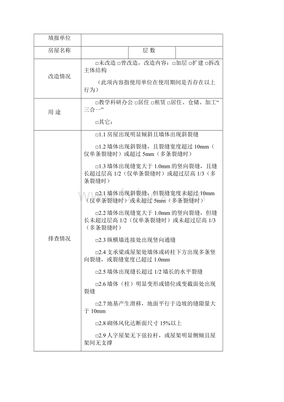 房屋安全隐患自查汇总登记表.docx_第3页