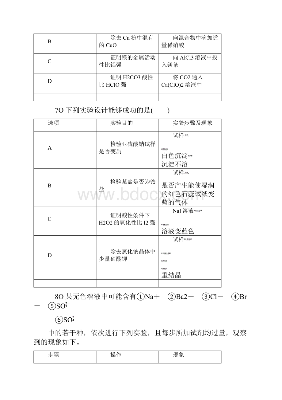 特别汇编届高考化学总复习章末检测卷第12章 化学实验基础.docx_第3页