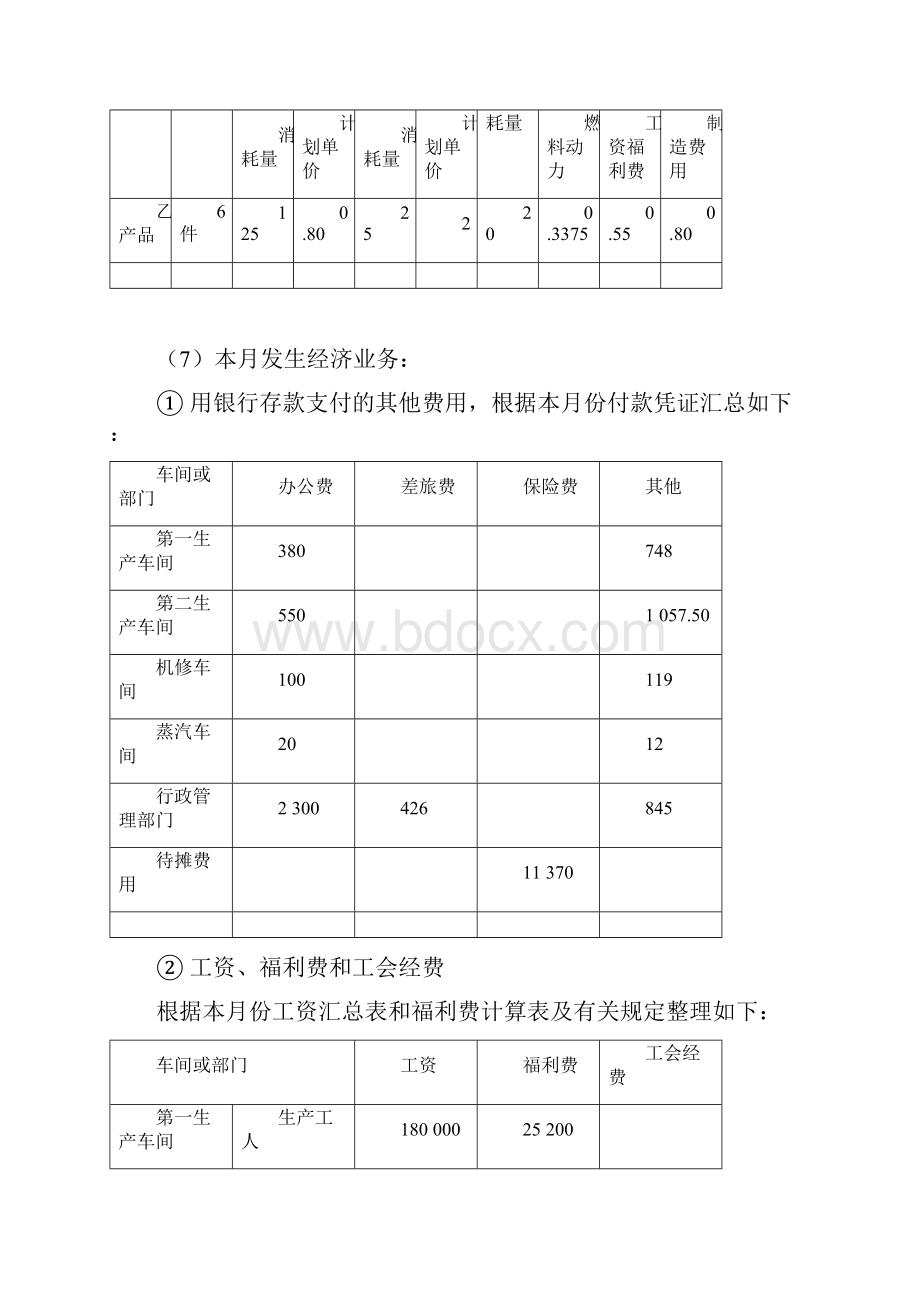 成本会计实验2 习题用纸.docx_第3页