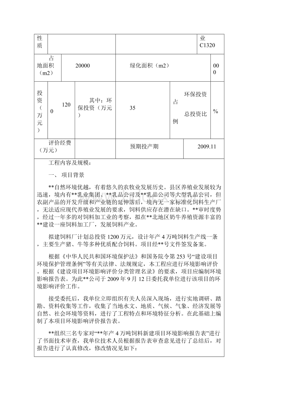 整理年产4万吨饲料项目环评报告表.docx_第2页