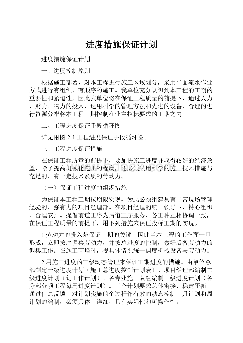 进度措施保证计划.docx