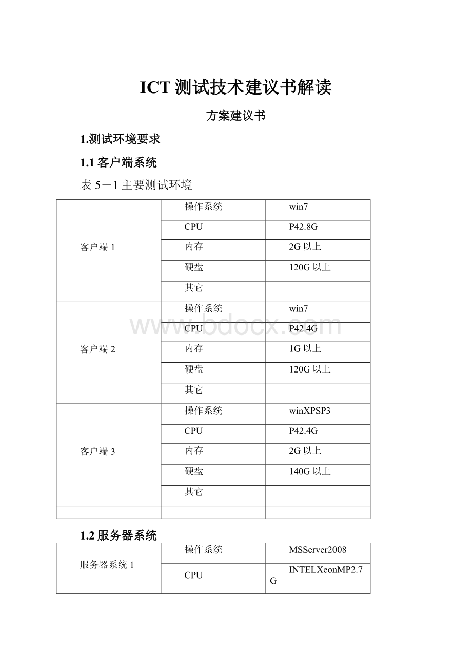 ICT测试技术建议书解读.docx