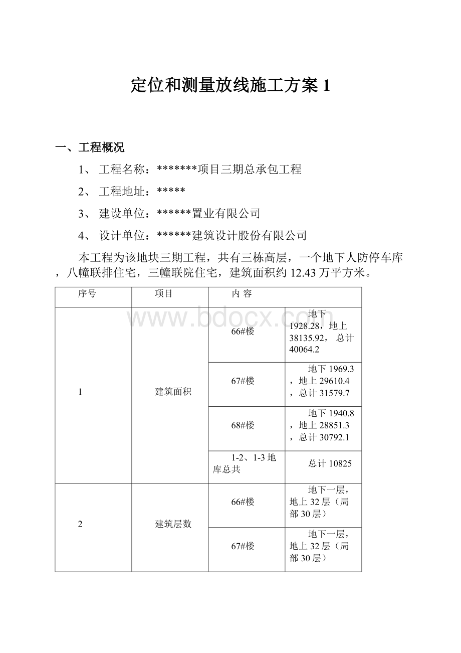 定位和测量放线施工方案1.docx