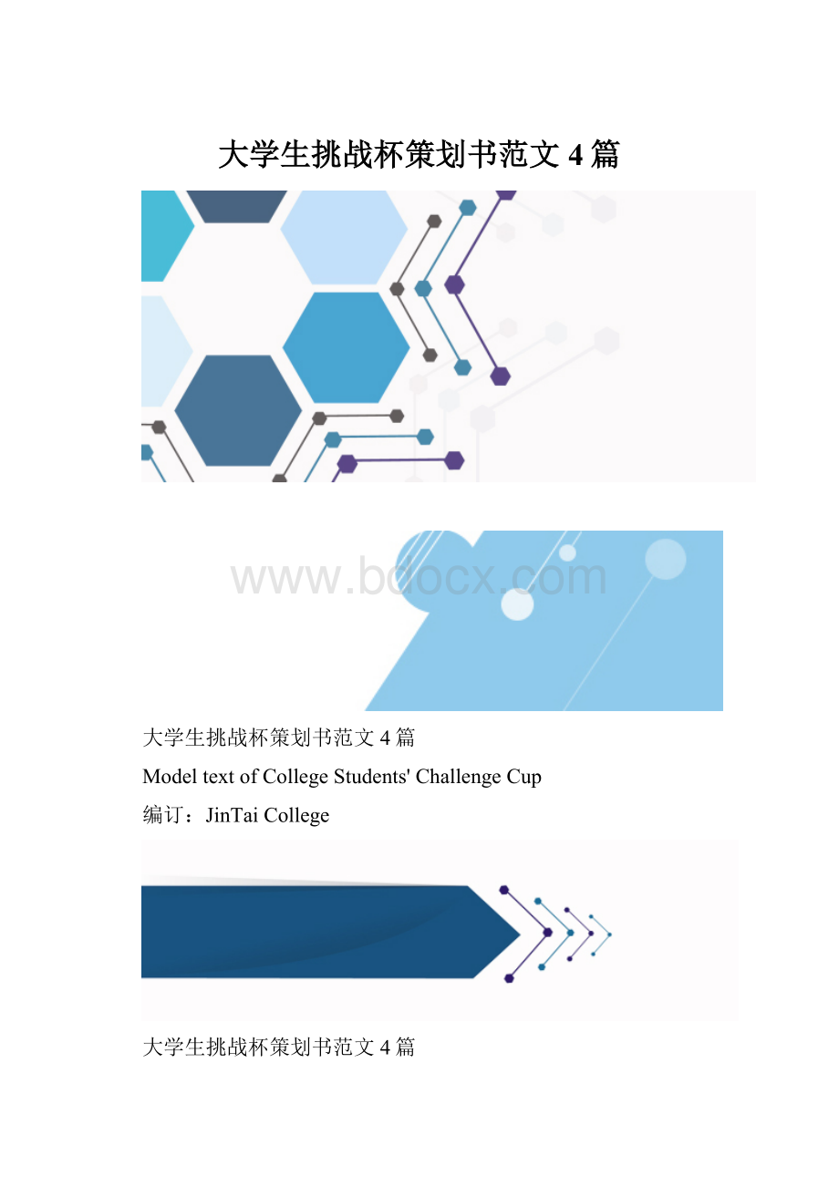 大学生挑战杯策划书范文4篇.docx