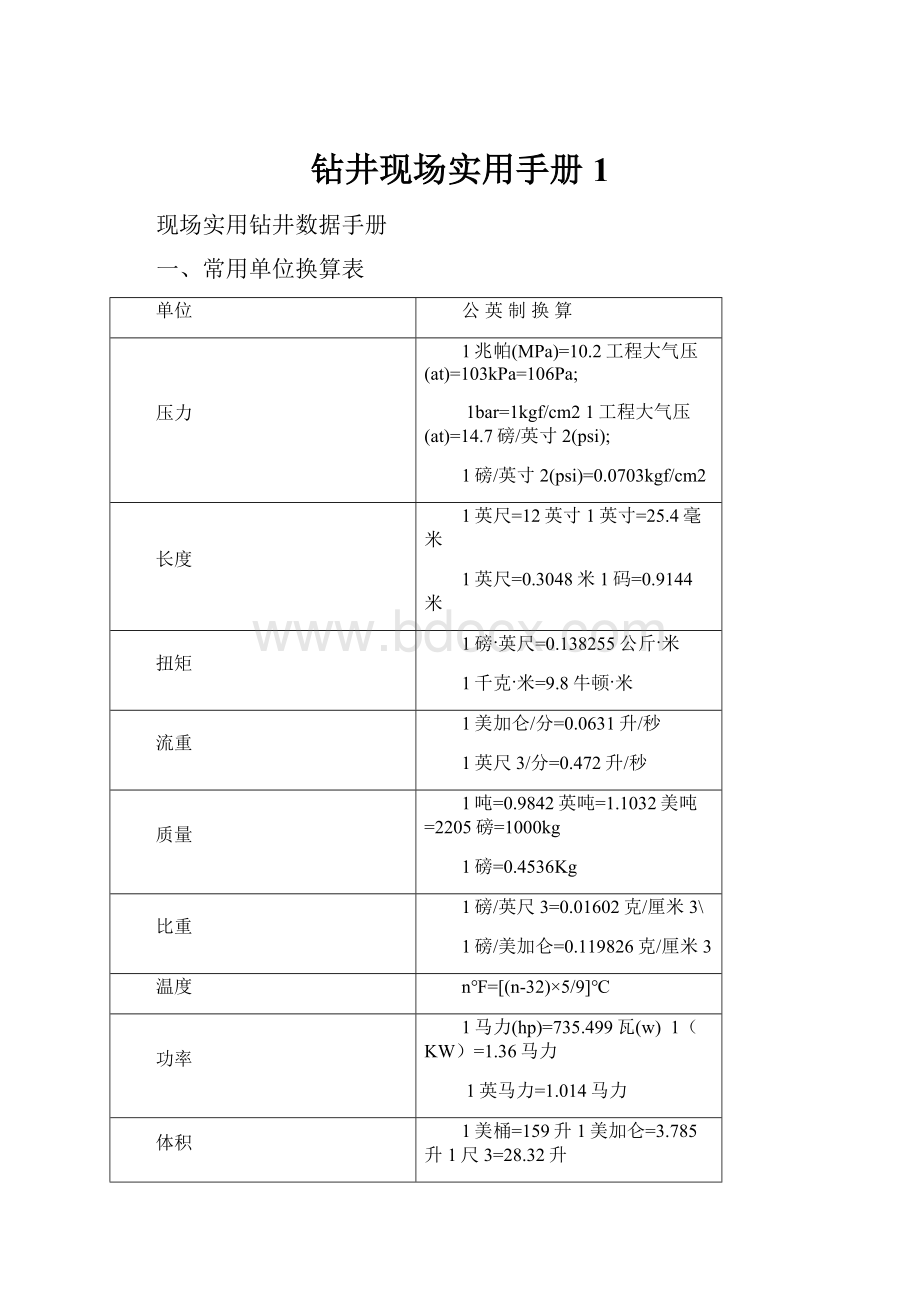 钻井现场实用手册1.docx