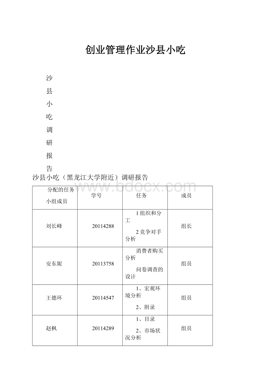 创业管理作业沙县小吃.docx_第1页