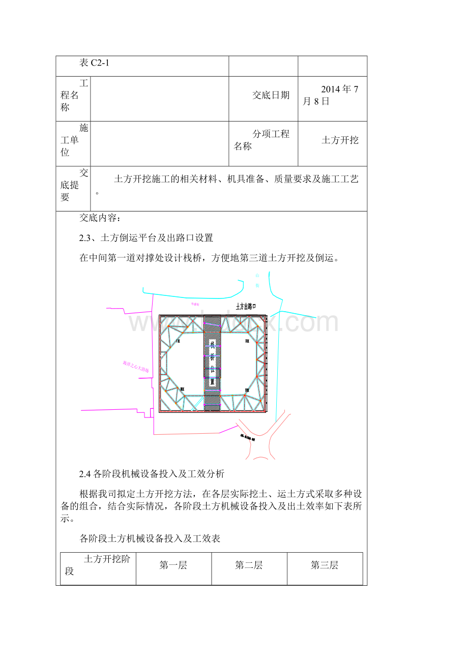 深基坑土方开挖技术交底记录文本.docx_第3页