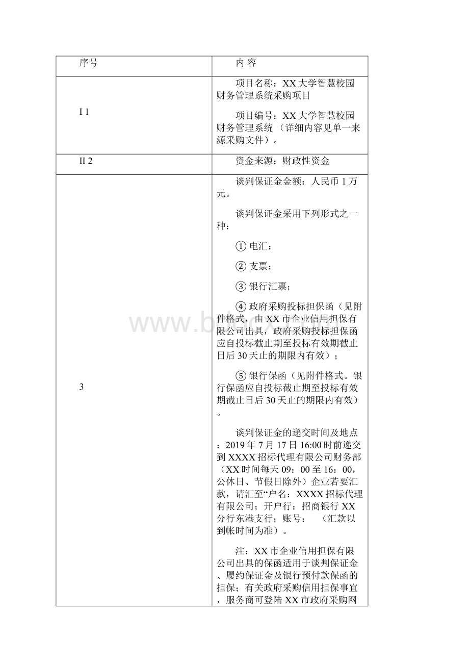 大学智慧校园财务管理系统采购项目单一来源采购文件模板.docx_第3页