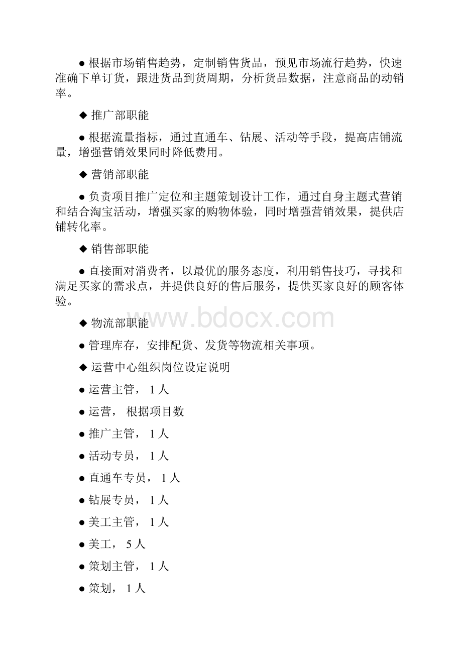 电子商务运营部企业组织结构及岗位职责共28页.docx_第2页