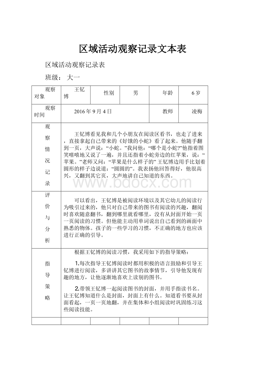 区域活动观察记录文本表.docx