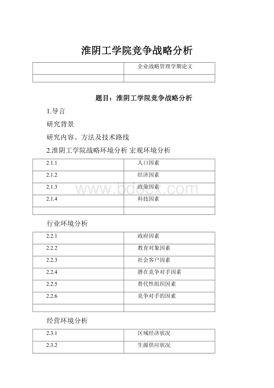 淮阴工学院竞争战略分析.docx