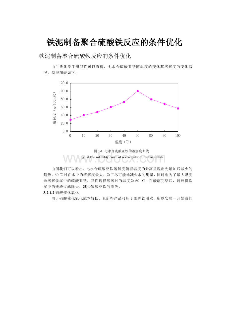 铁泥制备聚合硫酸铁反应的条件优化.docx