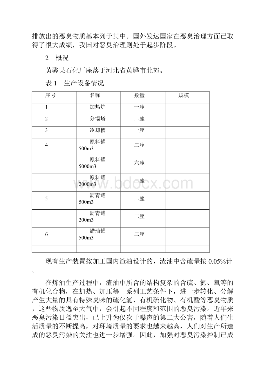 精编完整版罐区恶臭治理项目可研报告.docx_第2页