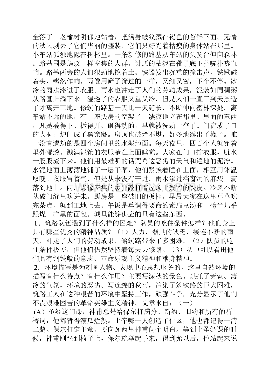 钢铁是怎样炼成的语段阅读3篇附答案.docx_第2页