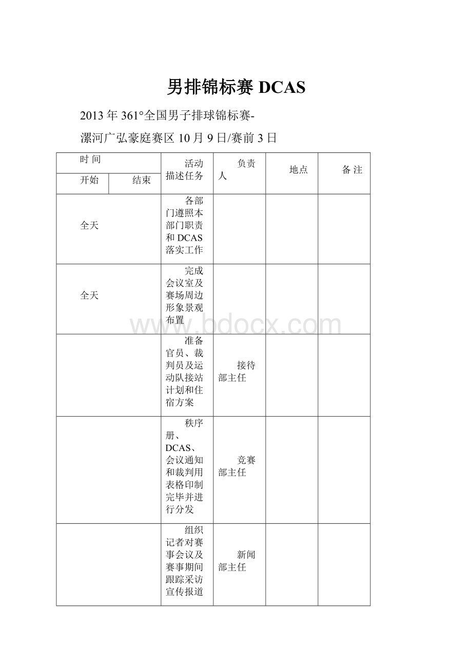 男排锦标赛DCAS.docx