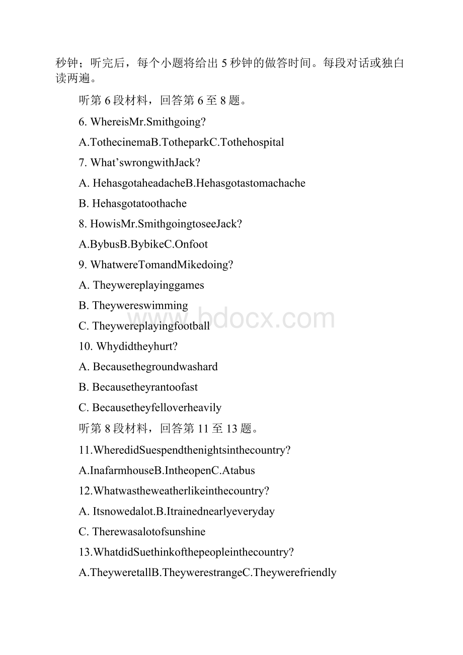 31369河南省社旗三高0910学年高一上学期期中考试英语.docx_第2页