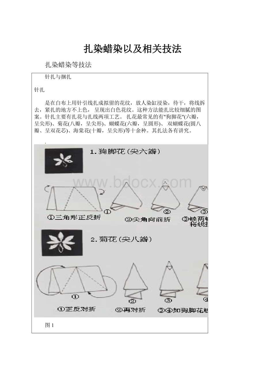 扎染蜡染以及相关技法.docx