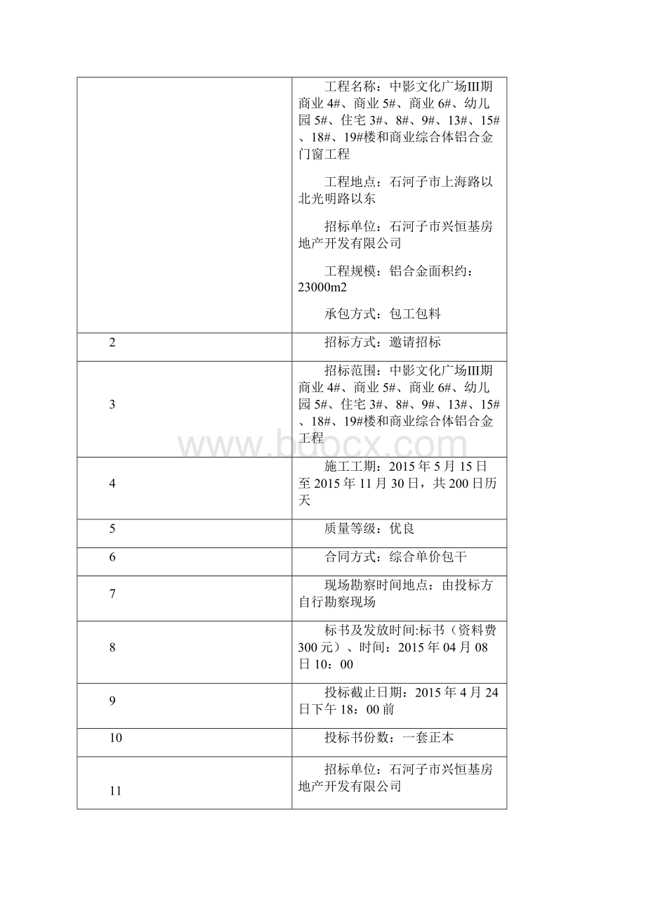 铝合金门窗招标书样本.docx_第2页