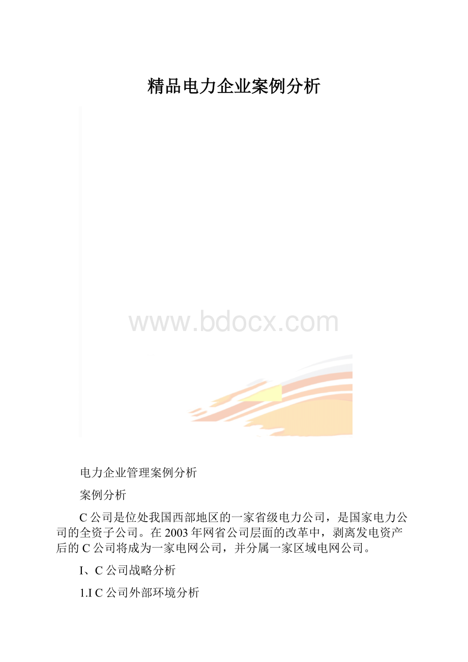 精品电力企业案例分析.docx