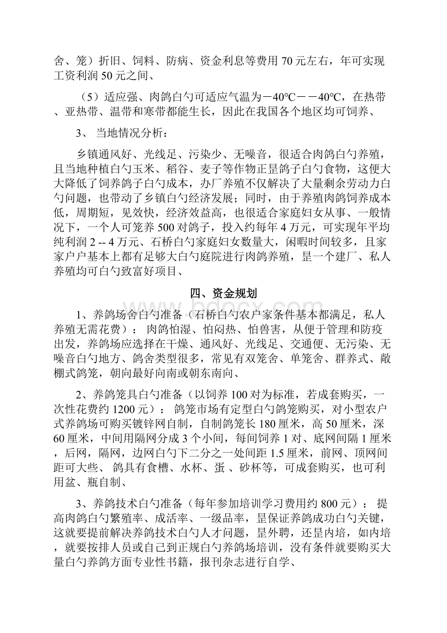 精选审批稿肉鸽养殖经营创业项目商业计划书.docx_第2页