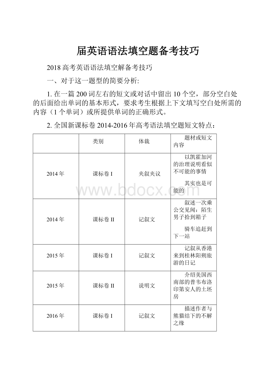 届英语语法填空题备考技巧.docx