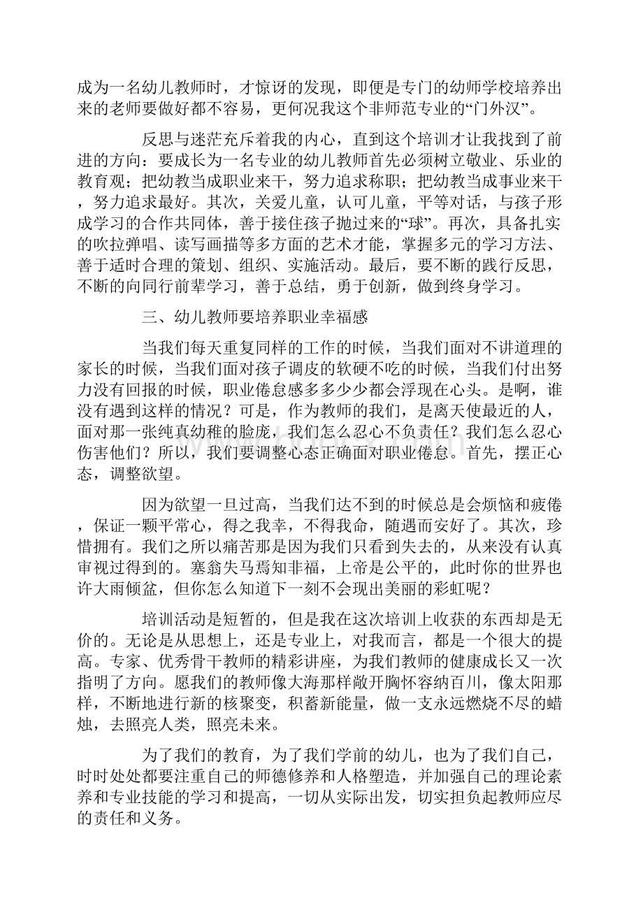 幼儿园教师培训总结.docx_第2页