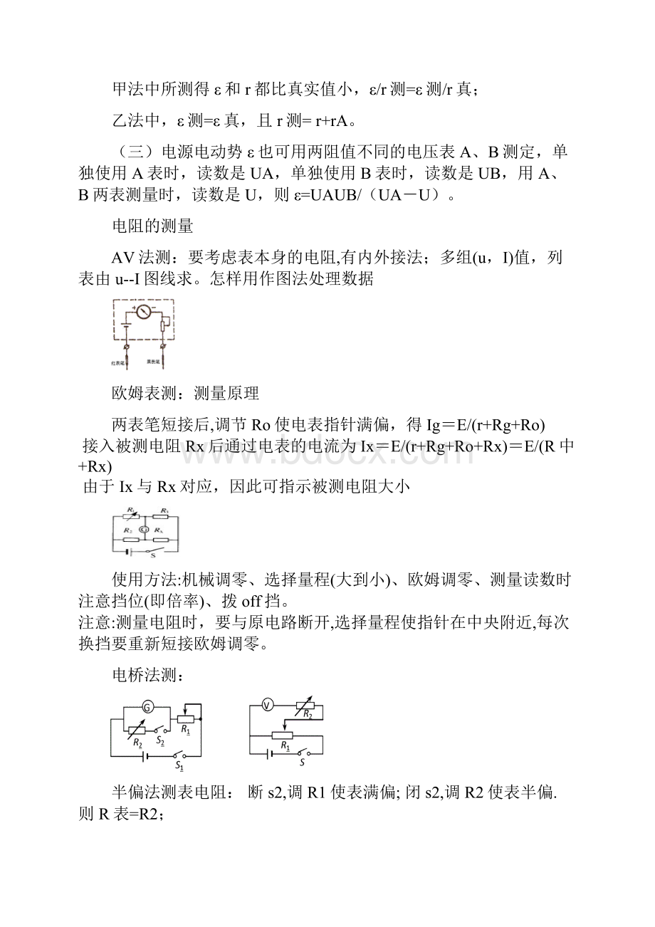 高考物理强档 知识归纳电学实验专题教案 沪科版.docx_第2页