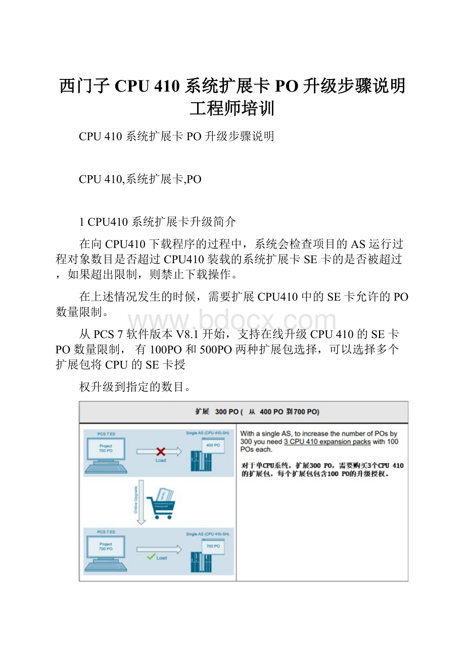 西门子CPU 410 系统扩展卡 PO 升级步骤说明工程师培训.docx