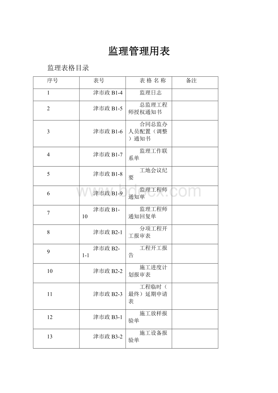 监理管理用表.docx