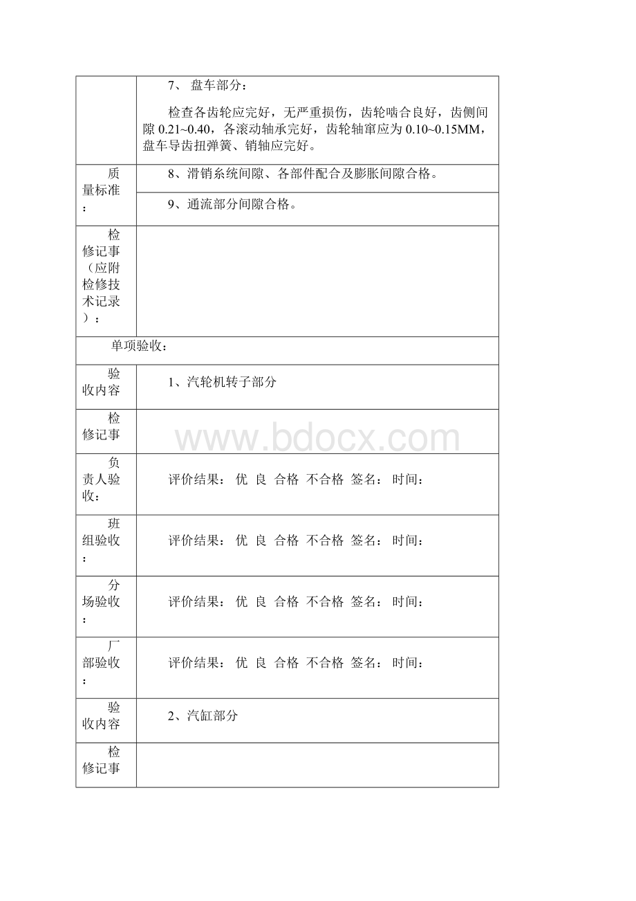 给水泵汽轮机验收单.docx_第3页