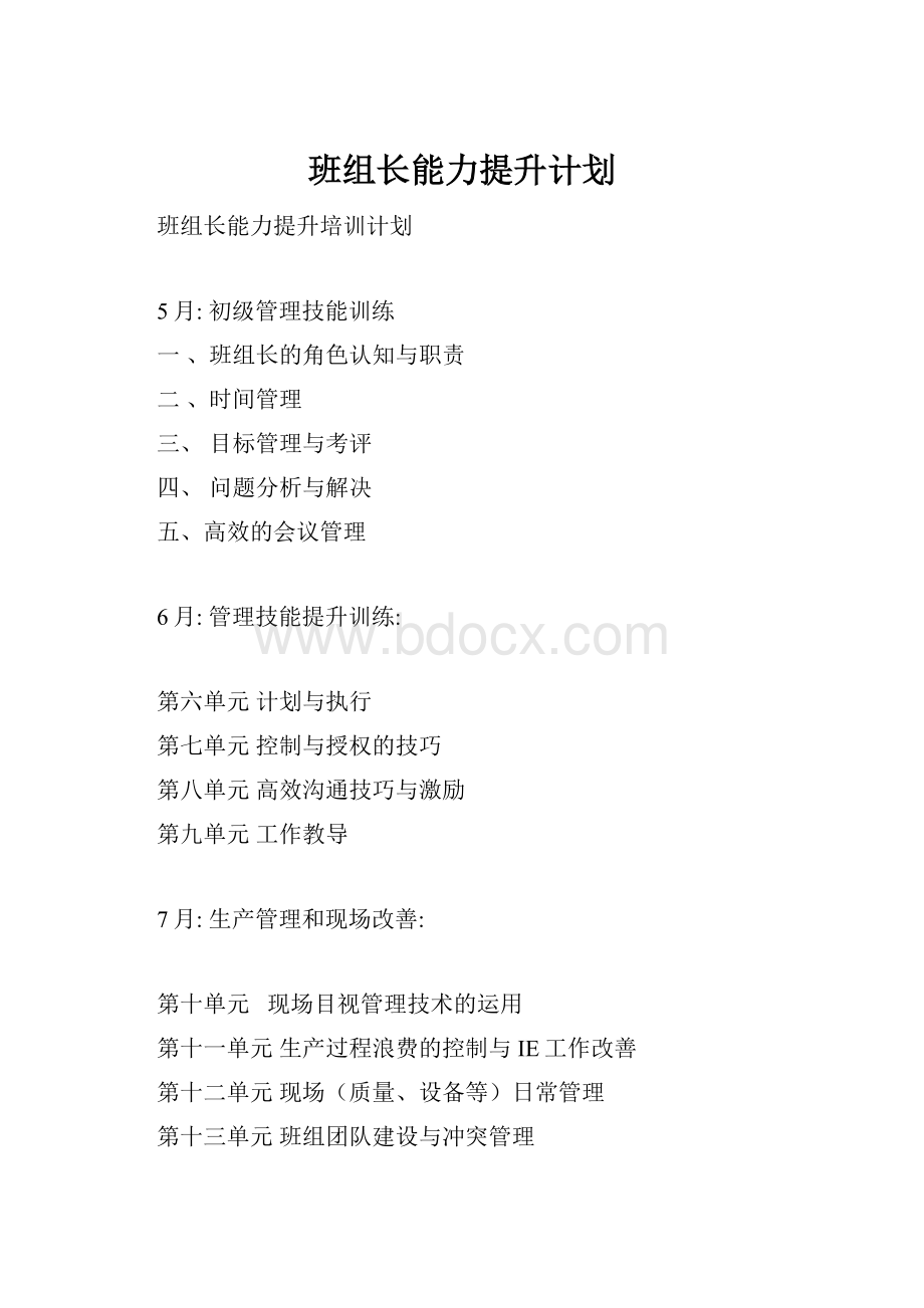 班组长能力提升计划.docx