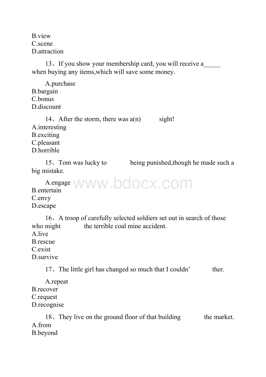 学年高一英语北师大版必修三同步练习Unit 7 The Sea基础卷.docx_第3页