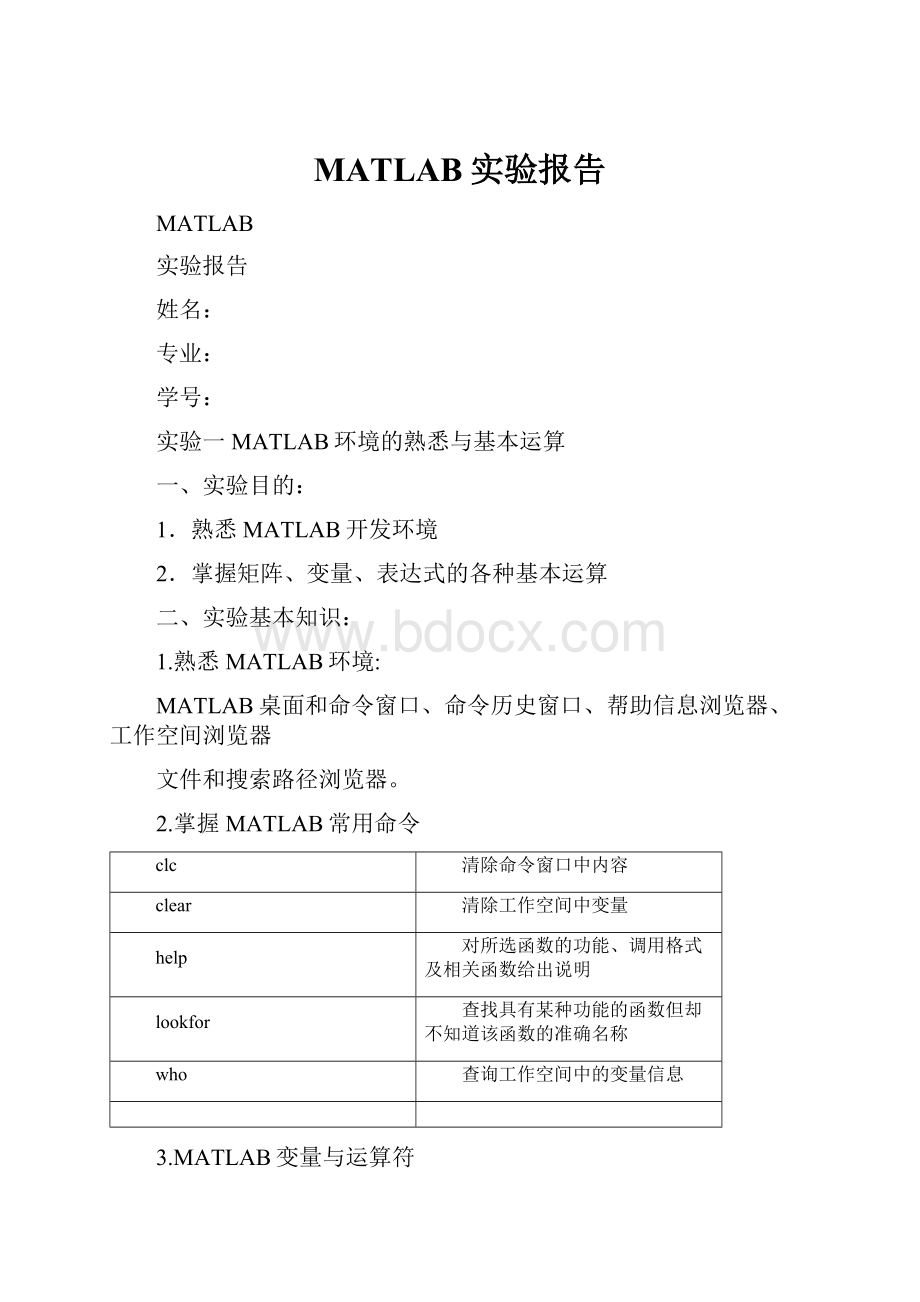 MATLAB实验报告.docx