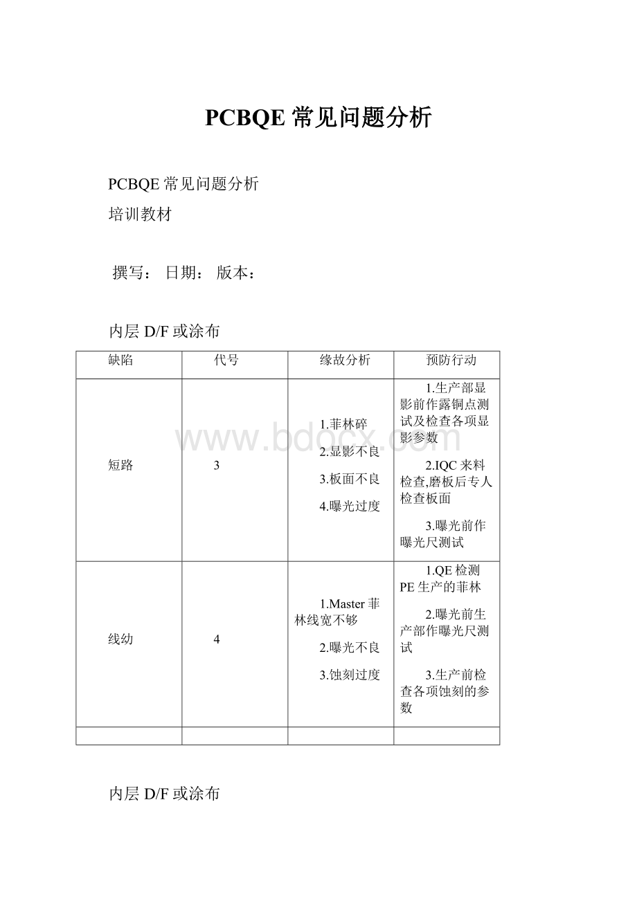 PCBQE常见问题分析.docx