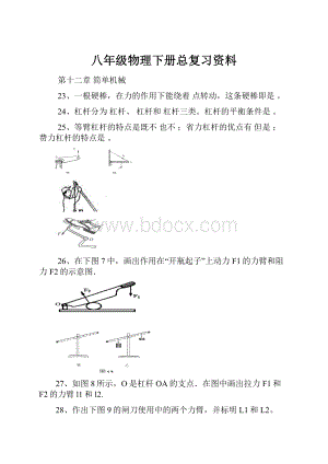 八年级物理下册总复习资料.docx