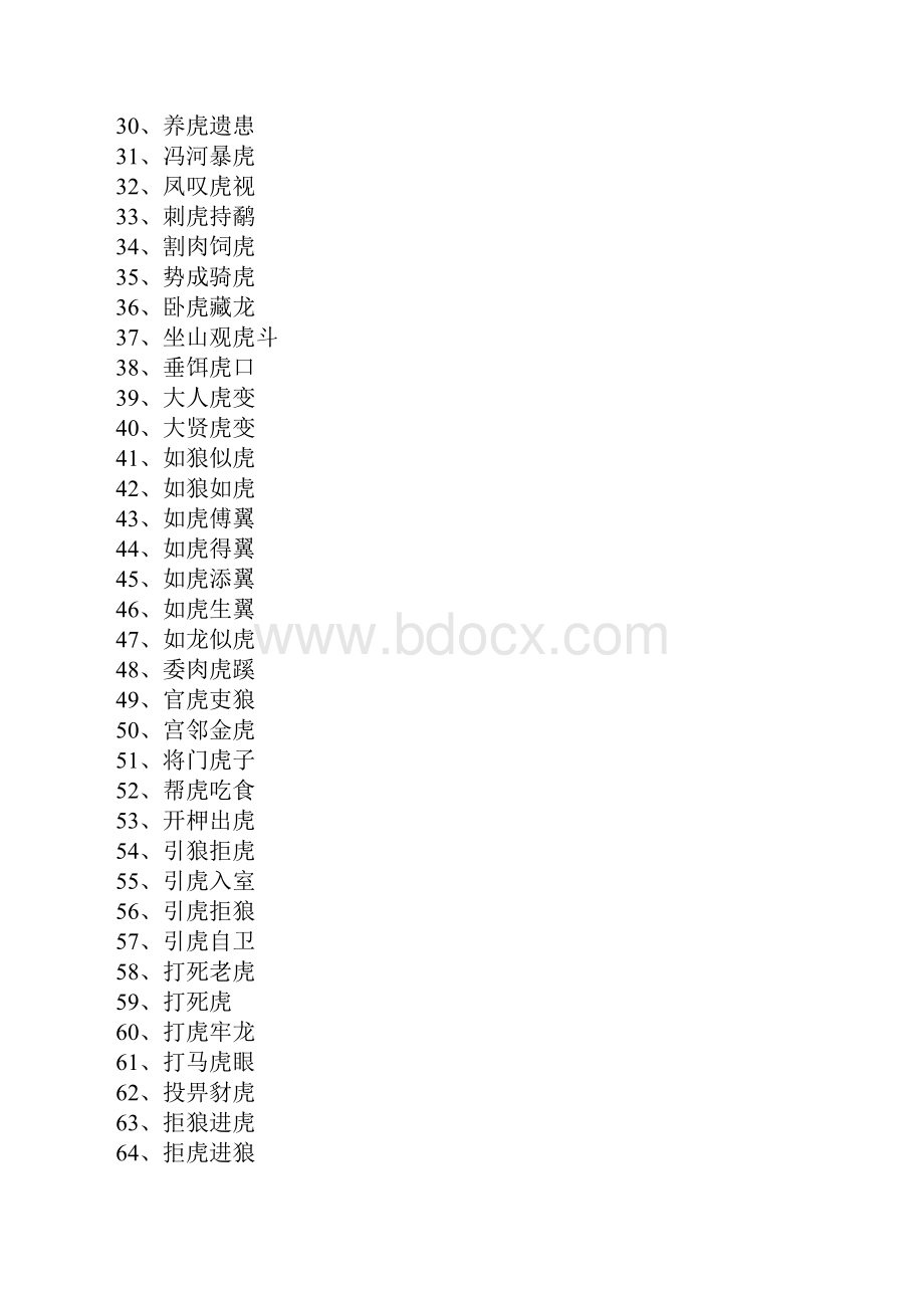 带虎的成语大全四个字精选260个.docx_第2页